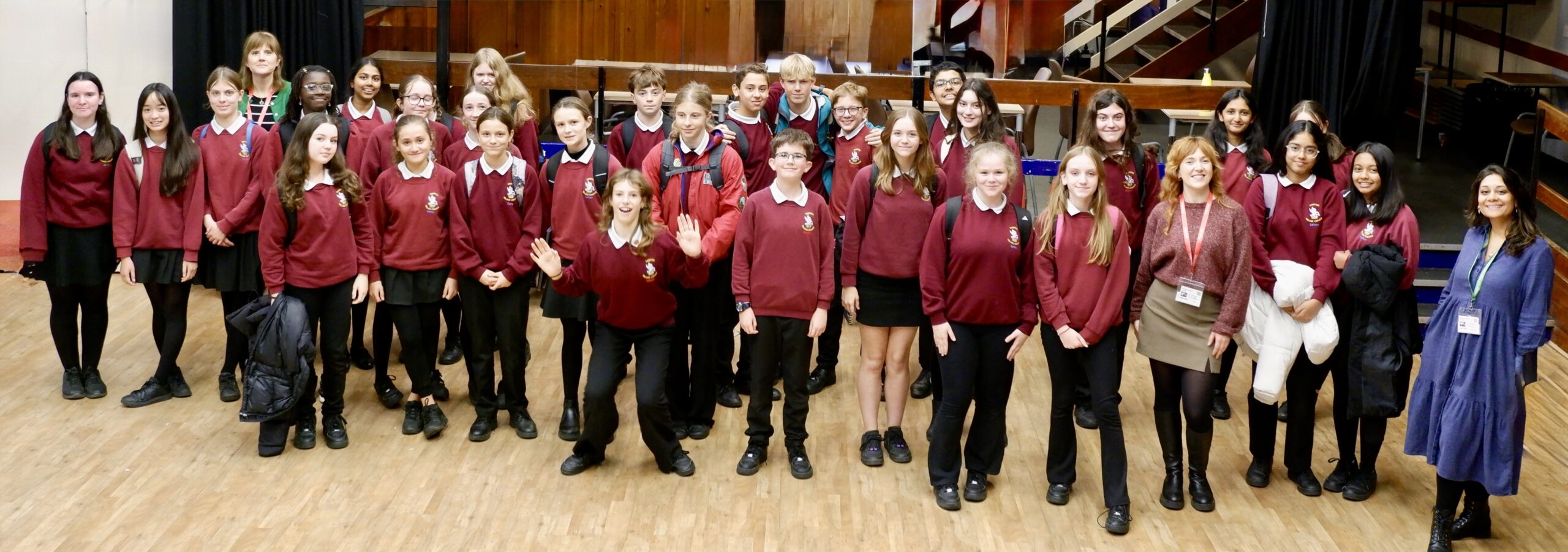 picture of school children in a line